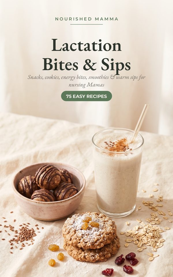 Lactation Bites & Sips — snacks, cookies, energy bites and smoothies for nursing moms